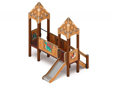 Детская игровая площадка Картонная фантазия-2 (с крышей)