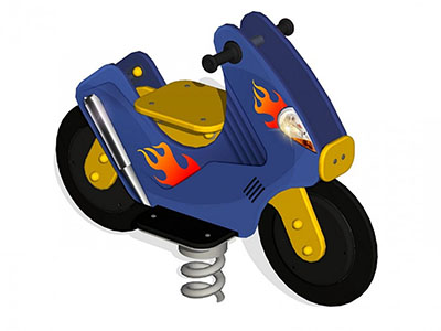 Качалка на одинарной пружине Гонщик 1