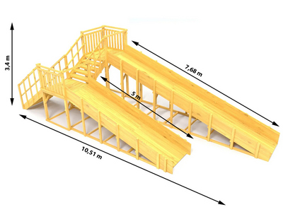 Зимняя горка TORUDA Север wood-7 (скат 5 м и 7,68 м)