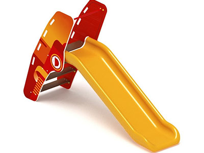 Горка пластиковая Поехали! (жёлтая) h=900