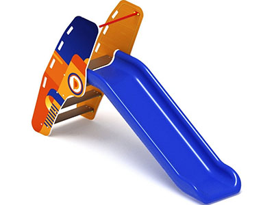 Горка пластиковая Поехали! (синяя) h=900