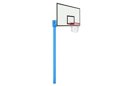 Стойка баскетбольная разборная с щитом и кольцом под бетонирование вынос 1,2 м