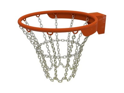 Кольцо баскетбольное D-450 мм усиленное (антивандальное с металлической цепью), 1 шт.