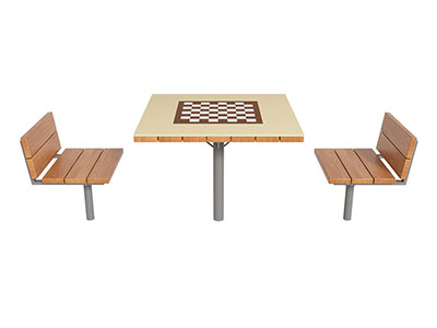 Шахматный стол со стульями «Удачный эндшпиль»