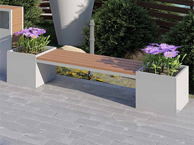 Скамейка TORUDA с цветником «Альфа»