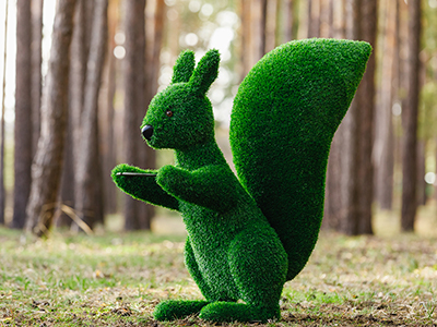 Топиари Белочка с кольцом под кашпо - газон Eco