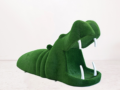 Топиари Бегемот в воде, h=140 см - газон Есо