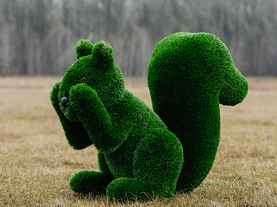 Топиари белочка Ку-ку, h=50 см - газон Deluxe