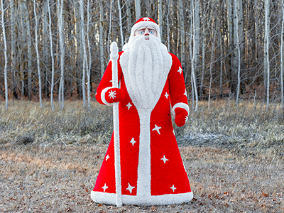 Топиари Дед Мороз - газон Eco