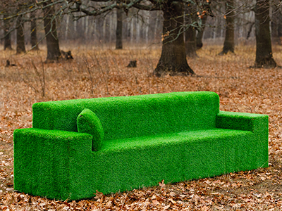Топиари диван с подушкой - газон Eco+