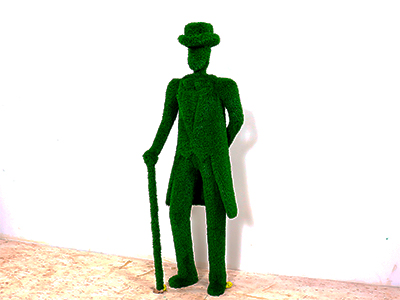 Топиари Джентльмен в шляпе с тростью, h=190 см - газон Eco