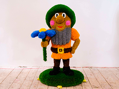 Топиари Гном цветочник Рекки - газон Eco