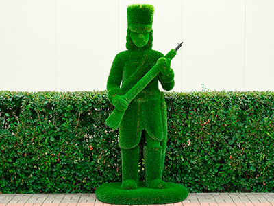 Топиари Гусар, ружье в руках - газон Deluxe