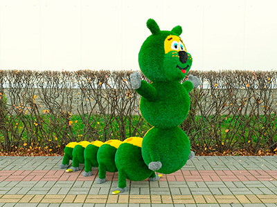 Топиари гусеница Лика, h=160см - газон Есо