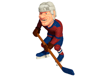 Топиари Хоккеист - газон Eco