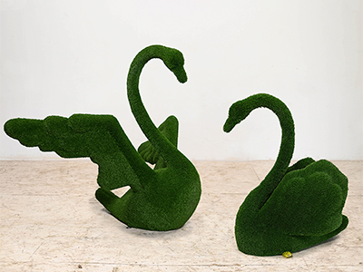 Топиари композиция лебеди Жакар и Жаклин - газон Eco