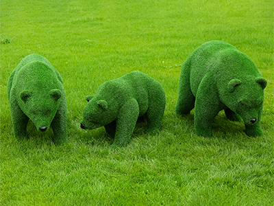 Топиари композиция медведи, Семья - газон Eco