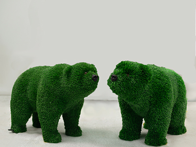 Топиари композиция медведи Стик, братья - газон Deluxe Green + Eco