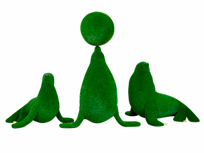 Топиари композиция морские Львы, модель 2 - газон Eco