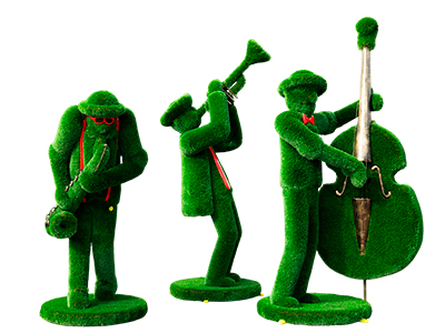 Топиари композиция музыканты звезды - Дэвис, Витуш, Гаррет - газон Deluxе