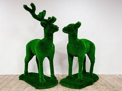 Топиари композиция олени Чилли и Марго - газон Deluxe