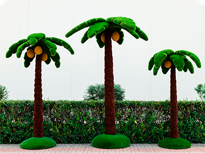 Топиари композиция Пальмы кокосовые - газон Deluxe+Eco