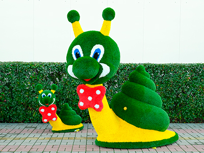 Топиари композиция улитки Малышка и Элли - газон Eco