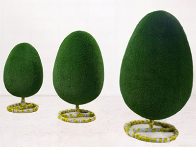 Топиари композиция яйца пасхальные - газон Eco