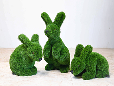 Топиари композиция Зайцы, 3шт. - газон Eco