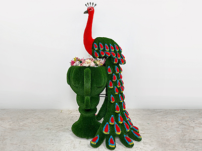 Топиари композиция Жар-птица на вазоне - газон Eco