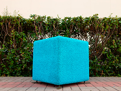 Топиари Куб, голубой - газон Eco