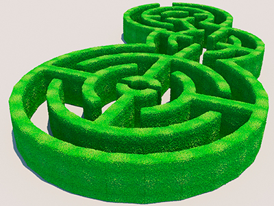 Топиари Лабиринт № 2 - газон Eco