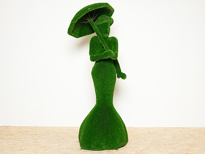 Топиари леди с зонтиком, Элизабет, платье № 4 - газон Eco