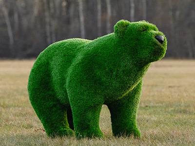 Топиари медведь Греча - газон Premium