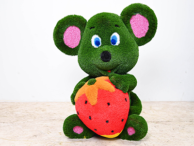 Топиари Мышка с клубничкой - газон Eco