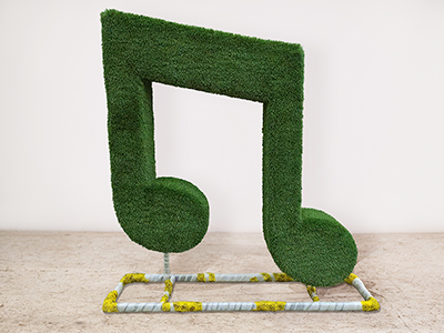 Топиари нота, h=160 см - газон Deluxe