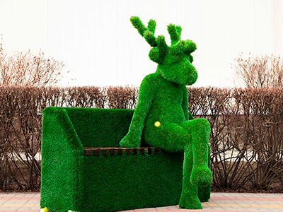 Топиари олень Алекс (без лавочки) - газон Premium