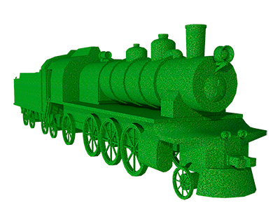 Топиари Паровоз, зеленый - газон Eco