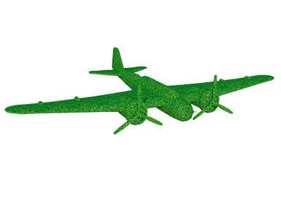 Топиари Самолет бомбардировщик, масштаб к оригиналу 1:5 - газон Premium