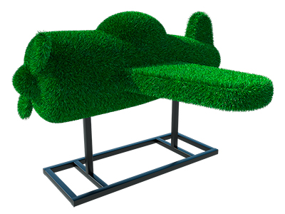 Топиари Самолет, L=150см - газон Eco