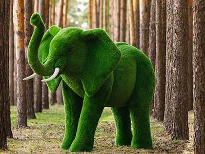 Топиари слон Барон - газон Eco