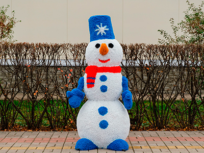 Топиари снеговик Петенька, h=150 см - газон Eco