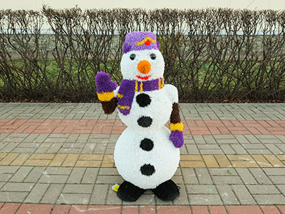 Топиари снеговик Сноу, h=100 см - газон Eco