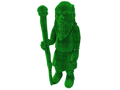 Топиари старец - газон