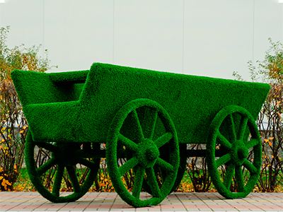 Топиари Телега, модель № 2 - газон Eco