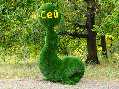 Топиари Тюлень с мячиком - газон Deluxe