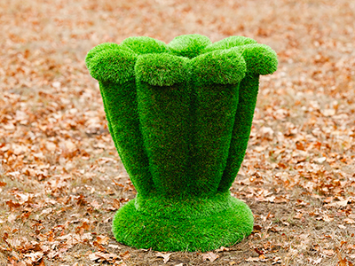 Топиари Вазон малый, 50 см - газон Premium