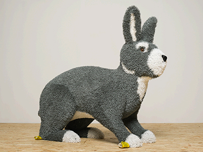 Топиари заяц Бертон, цветной - газон Eco