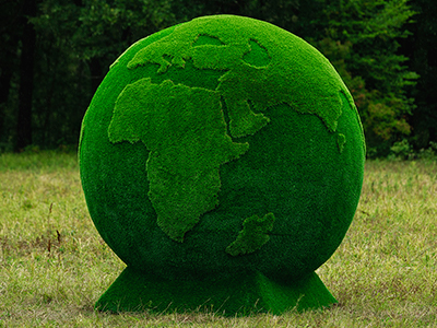 Топиари Земной шар (на подиуме), d=220см - газон Eco + Premium