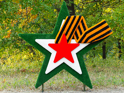 Топиари Звезда с лентой - газон Eco